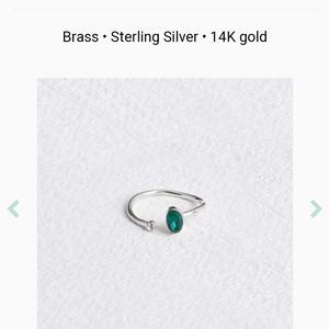 Capsul unique emerald birthstone ring